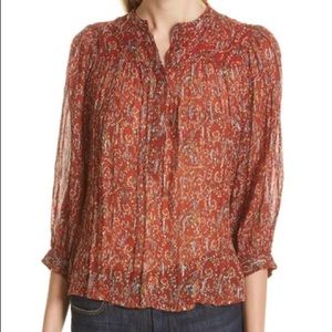 ba&sh Terracotta Blouse
